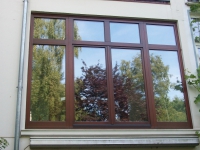 8- teiliges Fenster, 6 x festverglast, 1 x 2- flügelig mit Stulpflügel